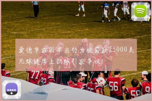 爱德华兹因不当行为被罚款25000美元球迷席上扔球引发争议